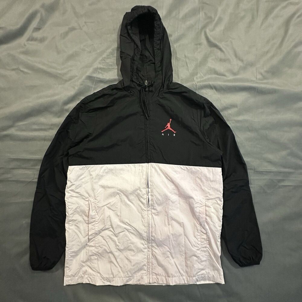 Nike Air Jordan Jumpman Windbreaker Jacket Water Repel Full Zip Mens Small